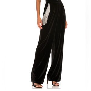 REVOLVE LPA Carlotta Velour Pants in Black size S like new condition